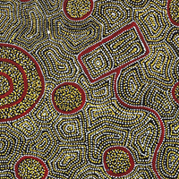 Aboriginal Artwork by Shanna Napanangka Williams, Ngapa Jukurrpa - Puyurru, 91x46cm
