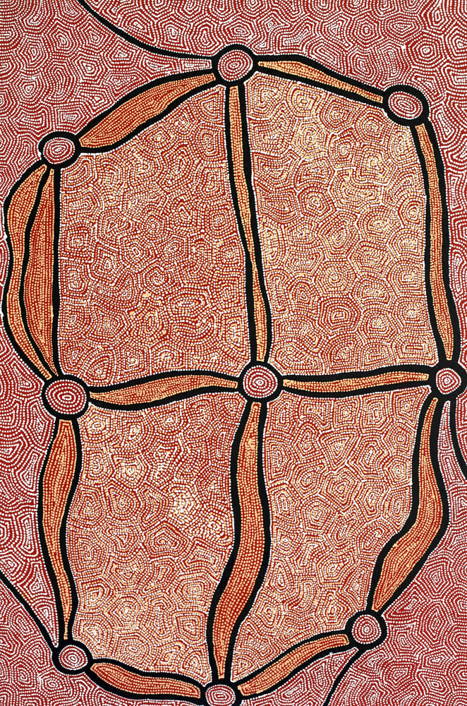 Aboriginal Artwork by Shanna Napanangka Williams, Ngapa Jukurrpa - Puyurru, 91x61cm
