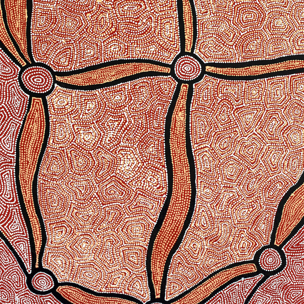 Aboriginal Artwork by Shanna Napanangka Williams, Ngapa Jukurrpa - Puyurru, 91x61cm - ART ARK®