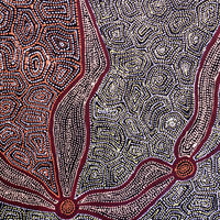 Aboriginal Artwork by Shanna Napanangka Williams, Ngapa Jukurrpa - Puyurru, 91x61cm