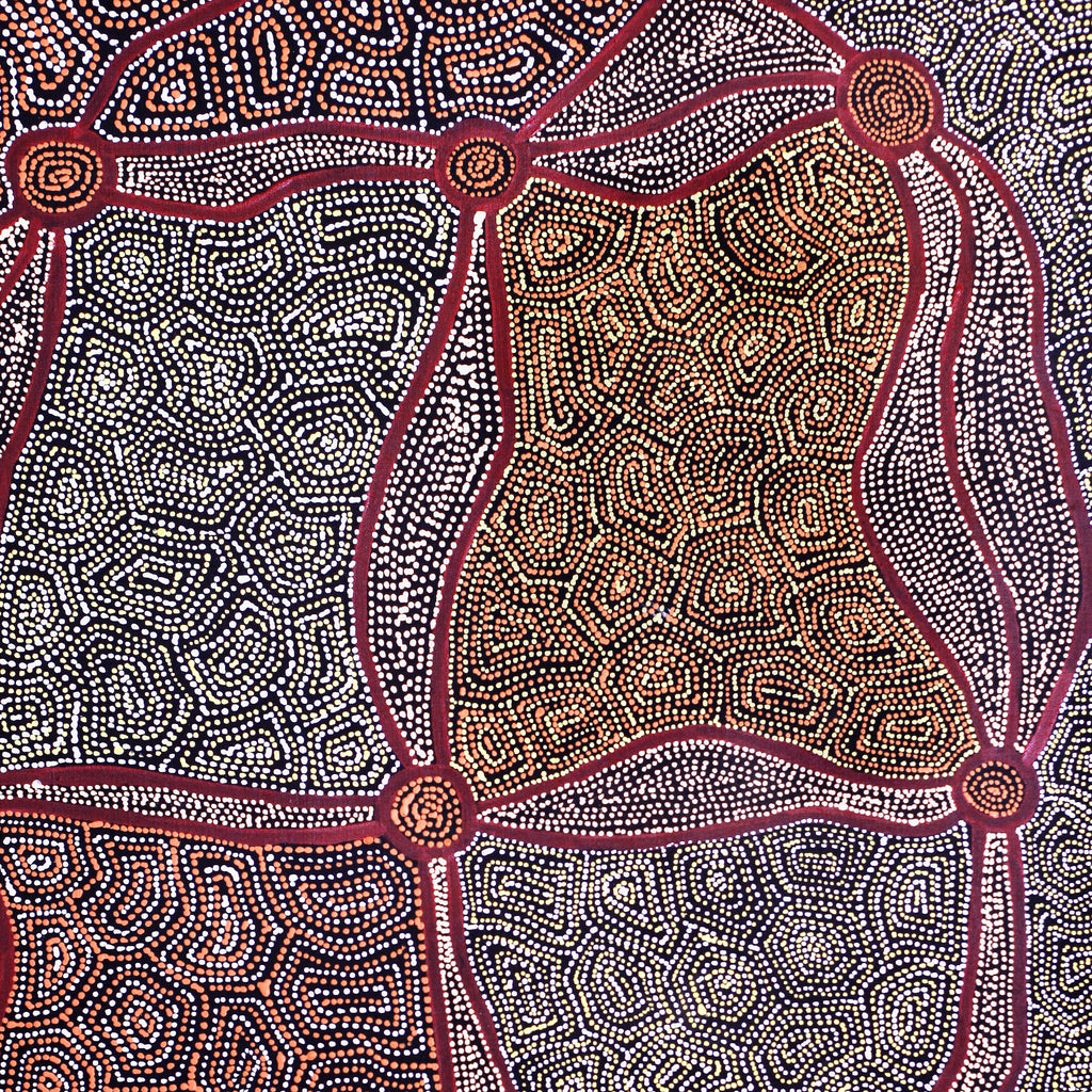 Aboriginal Artwork by Shanna Napanangka Williams, Ngapa Jukurrpa - Puyurru, 91x61cm