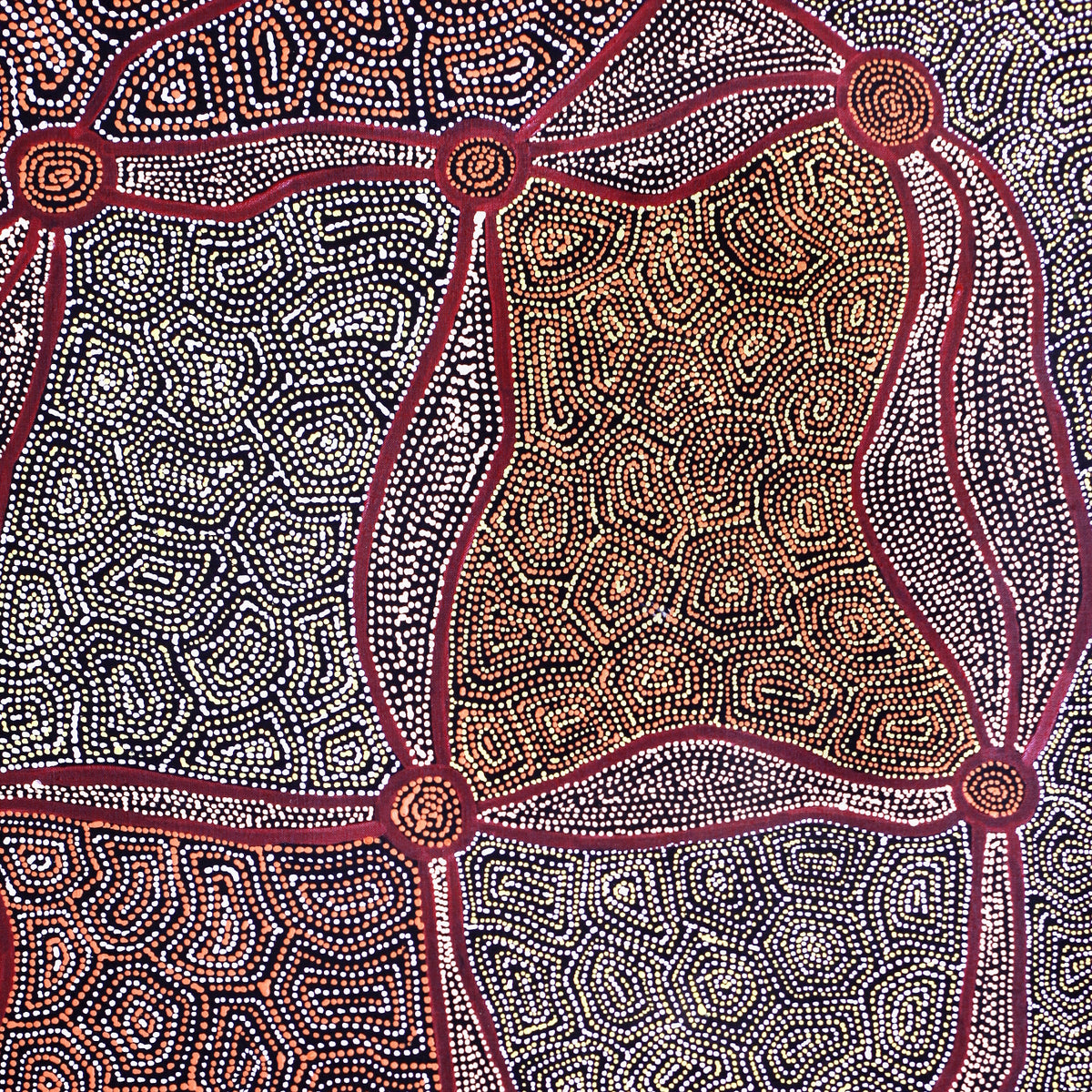 Aboriginal Artwork by Shanna Napanangka Williams, Ngapa Jukurrpa - Puyurru, 91x61cm