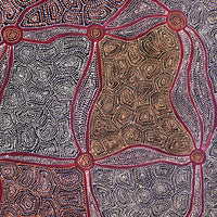 Aboriginal Artwork by Shanna Napanangka Williams, Ngapa Jukurrpa - Puyurru, 91x61cm