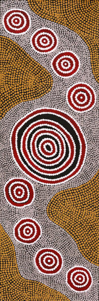 Aboriginal Artwork by Sharelle Napangardi Dixon, Karnta Jukurrpa (Womens Dreaming), 91x30cm