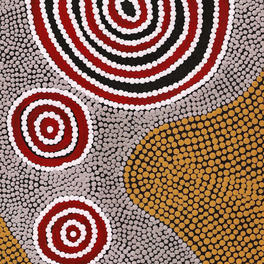 Aboriginal Artwork by Sharelle Napangardi Dixon, Karnta Jukurrpa (Womens Dreaming), 91x30cm