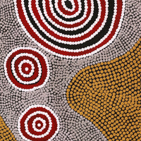 Aboriginal Artwork by Sharelle Napangardi Dixon, Karnta Jukurrpa (Womens Dreaming), 91x30cm