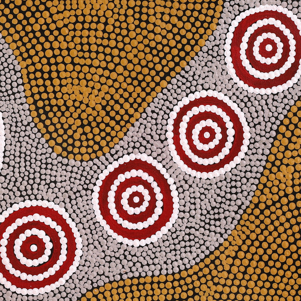Aboriginal Artwork by Sharelle Napangardi Dixon, Karnta Jukurrpa (Womens Dreaming), 91x30cm
