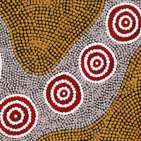 Aboriginal Artwork by Sharelle Napangardi Dixon, Karnta Jukurrpa (Womens Dreaming), 91x30cm