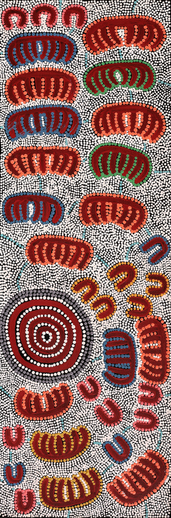 Aboriginal Art by Sharelle Napangardi Dixon, Karnta Jukurrpa (Womens Dreaming), 91x30cm - ART ARK®