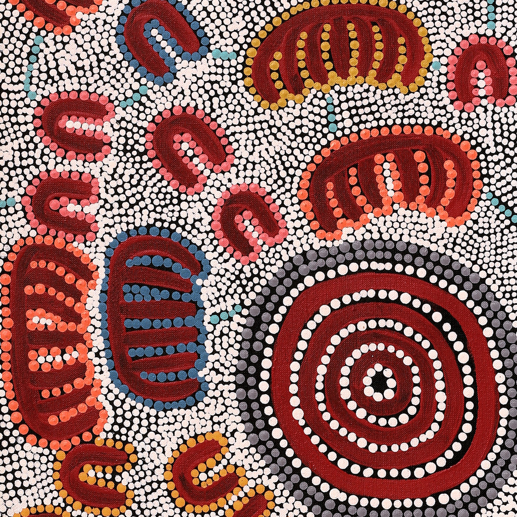 Aboriginal Artwork by Sharelle Napangardi Dixon, Karnta Jukurrpa (Womens Dreaming), 91x30cm