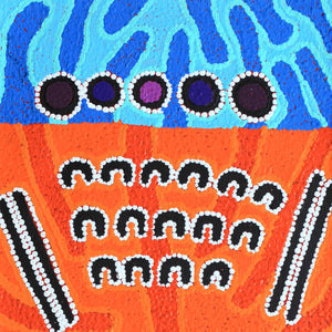 Aboriginal Art by Sharelle Napangardi Dixon, Karnta Jukurrpa (Womens Dreaming), 76x30cm - ART ARK®