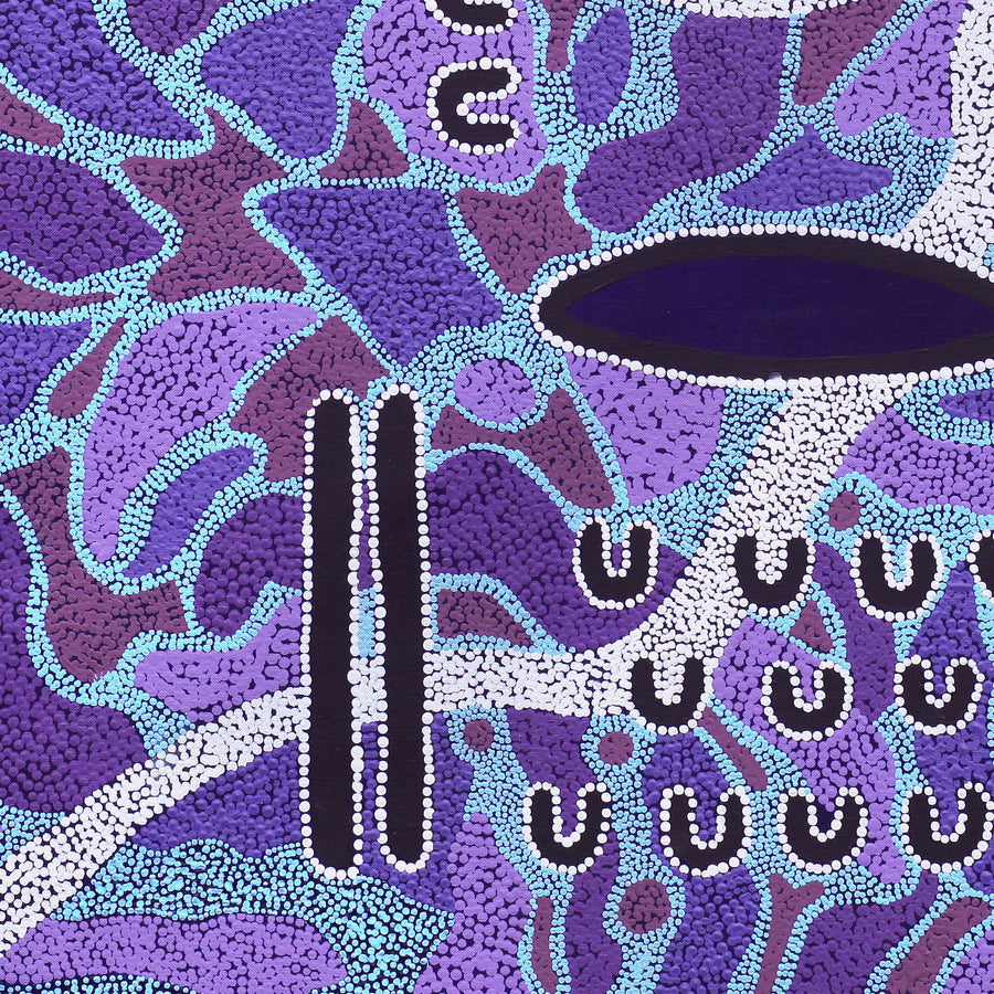 Aboriginal Artwork by Sharelle Napangardi Dixon, Karnta Jukurrpa (Womens Dreaming), 76x76cm