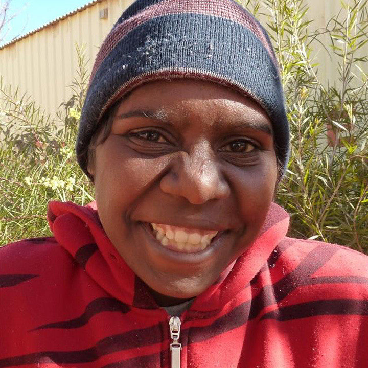 Aboriginal Artwork by Sharlene Nakamarra Nelson, Jurlpu kuja kalu nyinami Yurntumu-wana (Birds that live around Yuendumu), 30x30cm