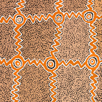 Aboriginal Artwork by Sharoline Nampijinpa Frank, Ngapa Jukurrpa (Water Dreaming) - Puyurru,107x61cm