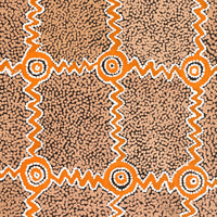 Aboriginal Artwork by Sharoline Nampijinpa Frank, Ngapa Jukurrpa (Water Dreaming) - Puyurru,107x61cm