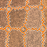 Aboriginal Art by Sharoline Nampijinpa Frank, Ngapa Jukurrpa (Water Dreaming) - Puyurru,107x61cm - ART ARK®