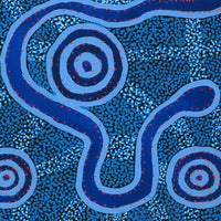Aboriginal Artwork by Sharoline Nampijinpa Frank, Warna Jukurrpa (Snake Dreaming), 91x76cm
