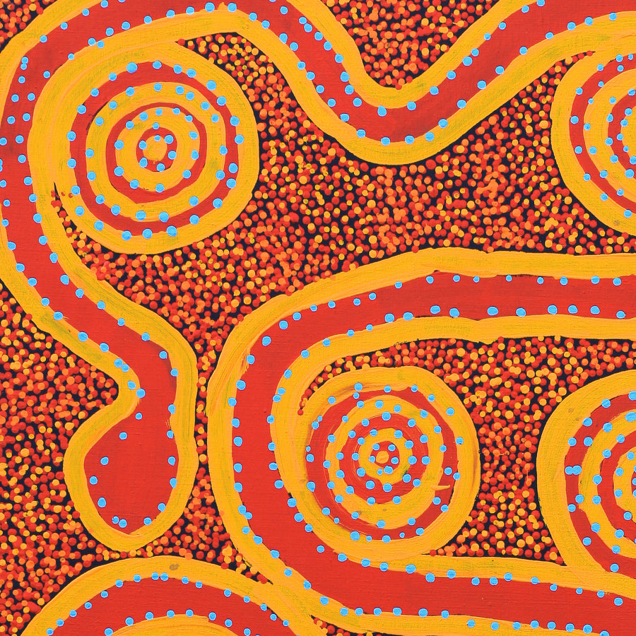 Aboriginal Artwork by Sharoline Nampijinpa Frank, Warna Jukurrpa (Snake Dreaming), 76x61cm