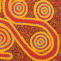 Aboriginal Artwork by Sharoline Nampijinpa Frank, Warna Jukurrpa (Snake Dreaming), 76x61cm