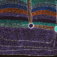 Aboriginal Artwork by Sheree Napurrurla Wayne, Lukarrara Jukurrpa (Desert Fringe-rush Seed Dreaming), 107x61cm