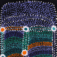 Aboriginal Artwork by Sheree Napurrurla Wayne, Lukarrara Jukurrpa (Desert Fringe-rush Seed Dreaming), 61x30cm