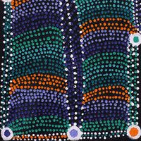Aboriginal Artwork by Sheree Napurrurla Wayne, Lukarrara Jukurrpa (Desert Fringe-rush Seed Dreaming), 61x30cm
