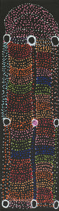 Aboriginal Artwork by Sheree Napurrurla Wayne, Lukarrara Jukurrpa (Desert Fringe-rush Seed Dreaming), 107x30cm - ART ARK®