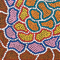 Aboriginal Artwork by Sherise Nangala Abbott, Watiya-warnu Jukurrpa (Seed Dreaming), 30x30cm