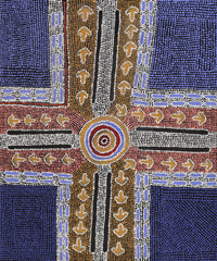 Aboriginal Artwork by Shakira Napaljarri Morris, Yarungkanyi Jukurrpa (Mt Doreen Dreaming), 91x76cm