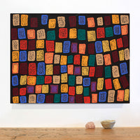 Aboriginal Artwork by Shimayla Nampijinpa Turner, Pamapardu Jukurrpa (Flying Ant Dreaming) - Warntungurru, 61x46cm