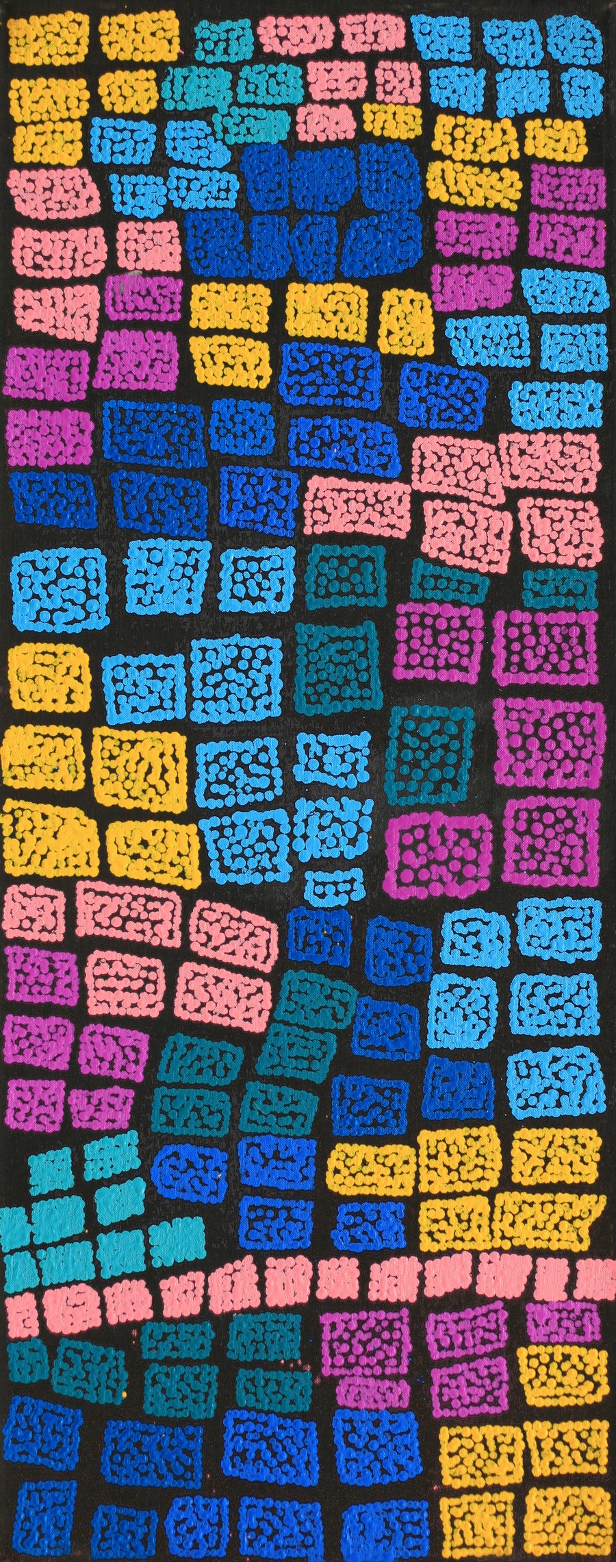 Aboriginal Artwork by Shimayla Nampijinpa Turner, Pamapardu Jukurrpa (Flying Ant Dreaming) - Warntungurru, 76x30cm