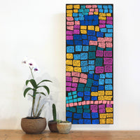 Aboriginal Artwork by Shimayla Nampijinpa Turner, Pamapardu Jukurrpa (Flying Ant Dreaming) - Warntungurru, 76x30cm