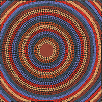 Aboriginal Artwork by Shirley Napanangka Martin, Puturlu Jukurrpa (Mt Theo Dreaming), 30x30cm