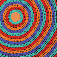 Aboriginal Artwork by Shirley Napanangka Martin, Puturlu Jukurrpa (Mt Theo Dreaming), 30x30cm