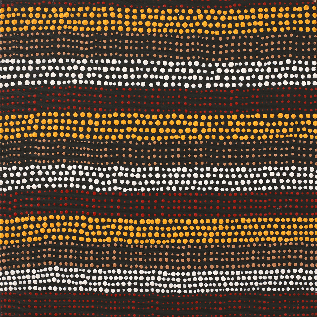 Aboriginal Artwork by Shirley Nampijinpa Turner, Pikilyi Jukurrpa (Vaughan Springs Dreaming), 30x30cm - ART ARK®