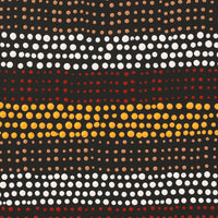 Aboriginal Artwork by Shirley Nampijinpa Turner, Pikilyi Jukurrpa (Vaughan Springs Dreaming), 30x30cm