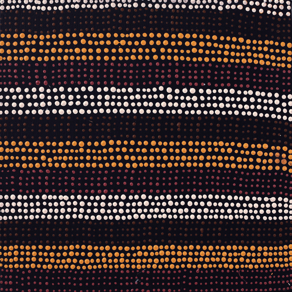 Aboriginal Art by Shirley Nampijinpa Turner, Pikilyi Jukurrpa (Vaughan Springs Dreaming), 30x30cm - ART ARK®