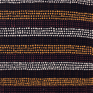 Aboriginal Art by Shirley Nampijinpa Turner, Pikilyi Jukurrpa (Vaughan Springs Dreaming), 30x30cm - ART ARK®