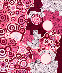 Aboriginal Artwork by Shonelle Napurrurla Stafford, Lukarrara Jukurrpa, 107x91cm