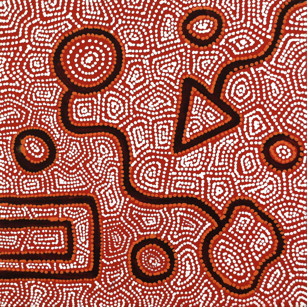 Aboriginal Artwork by Shanna Napanangka Williams, Ngapa Jukurrpa - Puyurru, 30x30cm