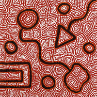 Aboriginal Artwork by Shanna Napanangka Williams, Ngapa Jukurrpa - Puyurru, 30x30cm
