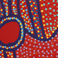 Aboriginal Artwork by Shorty Jangala Robertson, Ngapa Jukurrpa (Water Dreaming) - Puyurru, 76x76cm