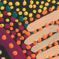 Aboriginal Artwork by Shorty Jangala Robertson, Ngapa Jukurrpa (Water Dreaming) - Puyurru, 30x30cm