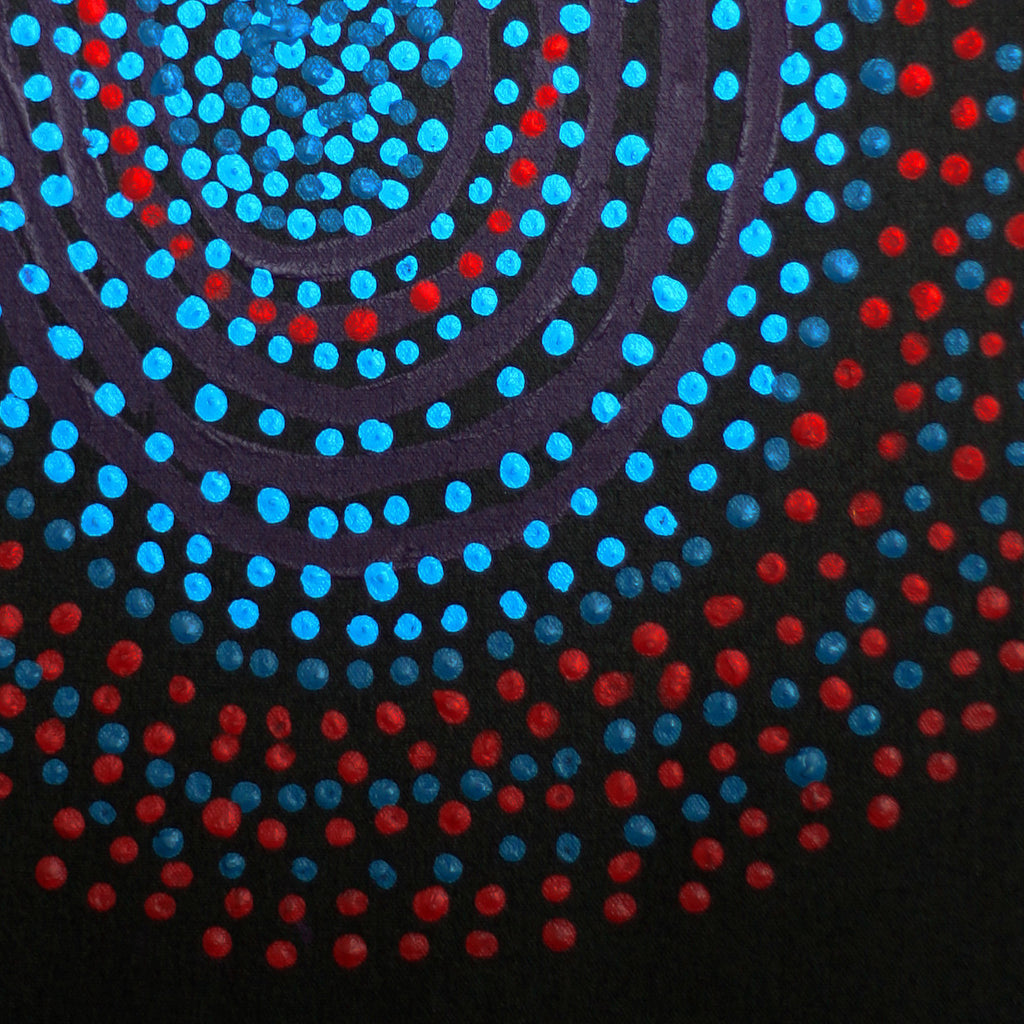 Aboriginal Artwork by Shorty Jangala Robertson, Ngapa Jukurrpa (Water Dreaming) - Puyurru, 61x46cm