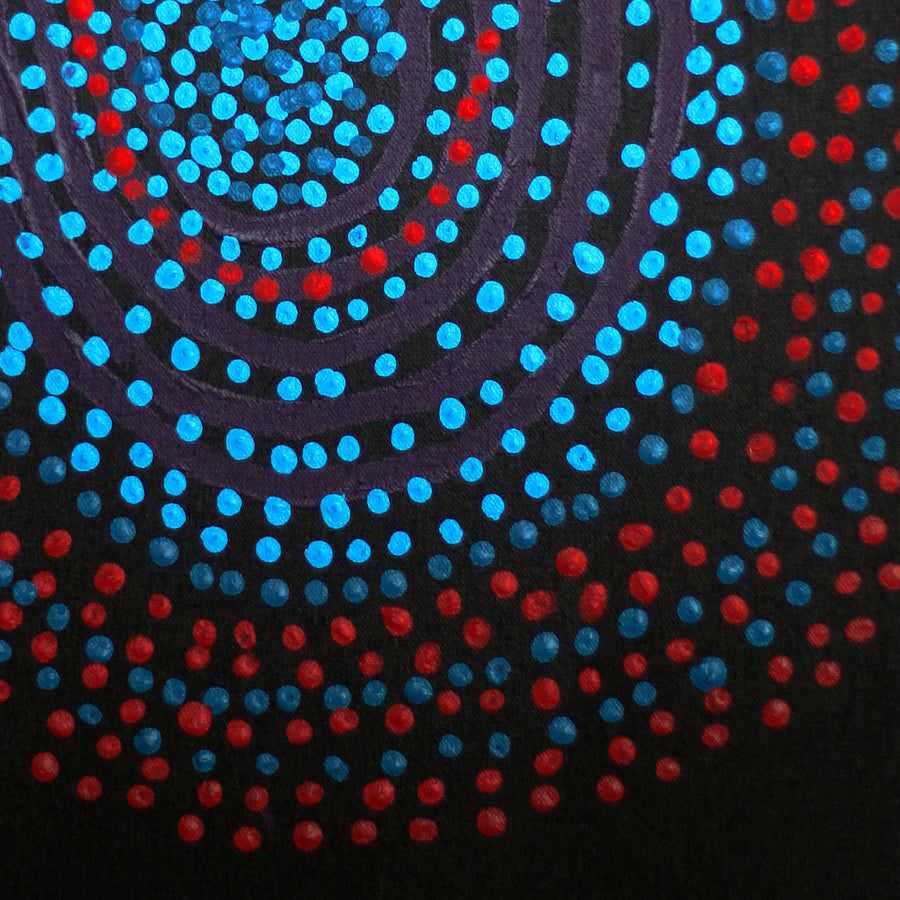 Aboriginal Artwork by Shorty Jangala Robertson, Ngapa Jukurrpa (Water Dreaming) - Puyurru, 61x46cm