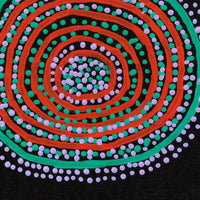 Aboriginal Artwork by Shorty Jangala Robertson, Ngapa Jukurrpa (Water Dreaming) - Puyurru, 30.5x30.5cm