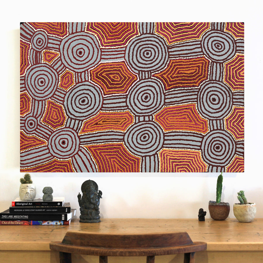 Aboriginal Artwork by Simon Butler, Kurlkuta, 91x61cm