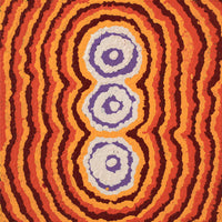 Aboriginal Artwork by Simone Nampijinpa Brown, Ngapa Jukurrpa (Water Dreaming) - Puyurru, 30x30cm
