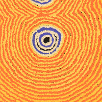 Aboriginal Artwork by Simone Nampijinpa Brown, Ngapa Jukurrpa (Water Dreaming) - Puyurru, 61x30cm