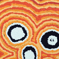 Aboriginal Artwork by Simone Nampijinpa Brown, Ngapa Jukurrpa (Water Dreaming) - Puyurru, 30x30cm